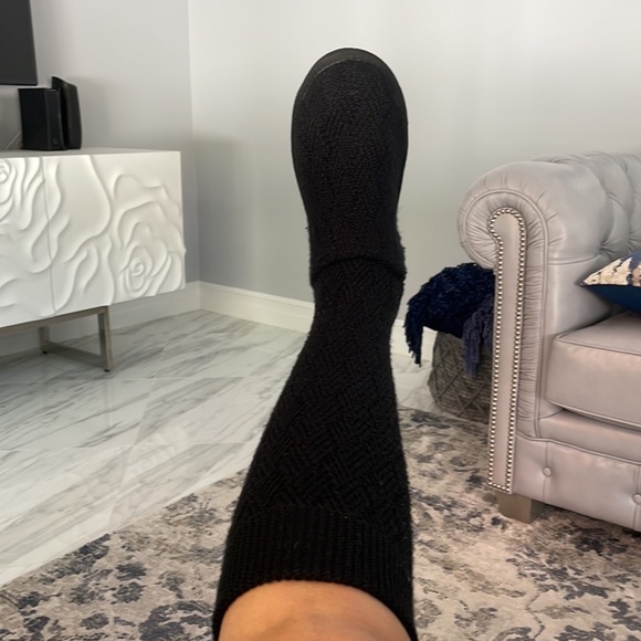UGG Classic Tall Marquis Knit Black Womens Boots Size 9 - Picture 9 of 10
